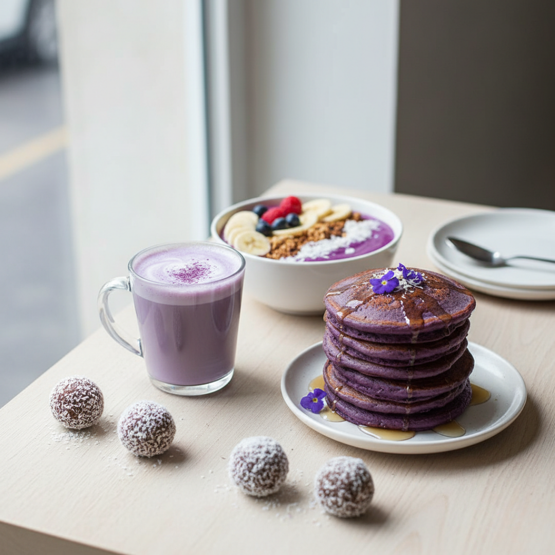 8 recettes à la poudre d’ube : simples, saines & violettes